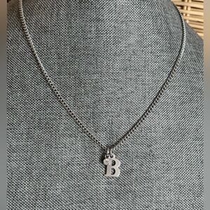 NWT Dainty Silver Letter B Initial Necklace